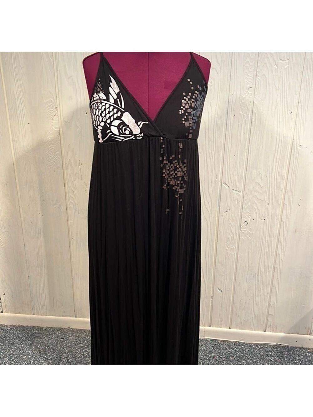 Ringspun Maxi Adjustable Strap Dress Large